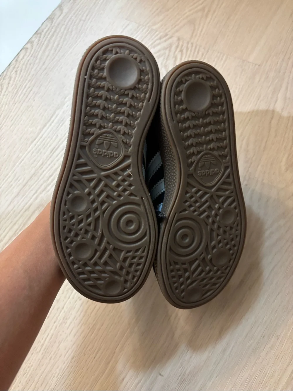 adidas Kids Black Suede Sneakers with White Stripes